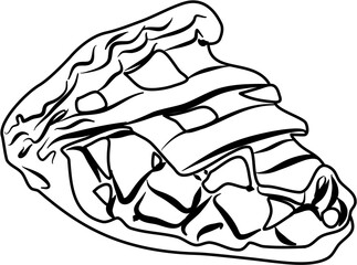 Apple pie coloring page