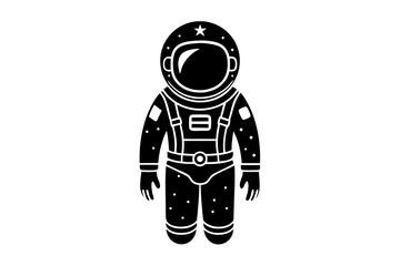 Silhouette Vector Art Illustration of an Astronaut in Space Suit