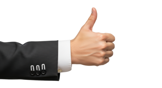 Isolated Hand Gesture: Thumbs Up - Powered by Adobe