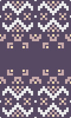 Futuristic Pixel Pattern for Modern Interior and Fabric Crafts