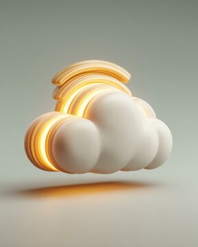 argriculture smart technology farming future A modern, stylized cloud representation with glowing rainbow accents, symbolizing digital innovation and creativity.
