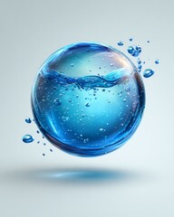 argriculture smart technology farming future A captivating blue water droplet suspended in mid-air, showcasing the beauty and purity of nature's essential element.