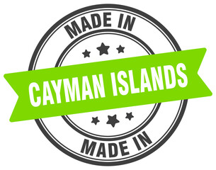 Made in Cayman Islands round sign. Made in Cayman Islands stamp.