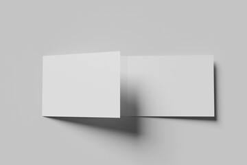 Blank A4 Landscape Tri-Fold Brochure Mockup