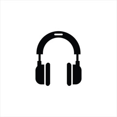 Headphones  vector icon on white