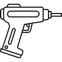 Nail Gun Outline Vector Design