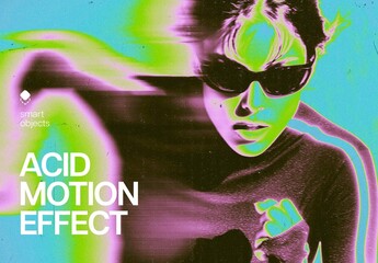 Acid Motion Photo Effect Mockup