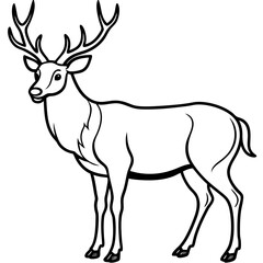 Nature Pair Silhouette Wapiti and Vole