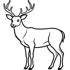 Nature Pair Silhouette Wapiti and Vole