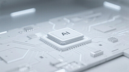 Artificial Intelligence Chip on Circuit Board in Modern Technology Environment