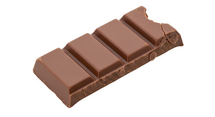 Isolated Milk Chocolate Bar with Bite