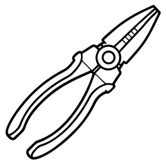 Pliers Tool Outline Vector Design