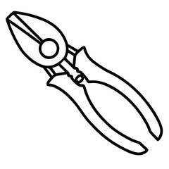 Pliers Tool Outline Vector Design