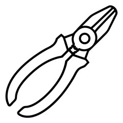 Pliers Tool Outline Vector Design