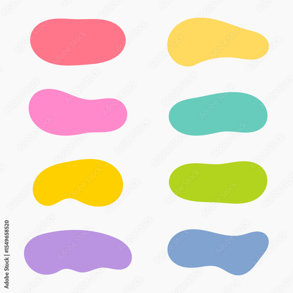 Canvas Prints blob liquid amoeba banners in various shapes and colors set. smooth modern cloud backgrounds. vector
