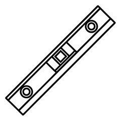Precision Spirit Level Line Drawing Vector