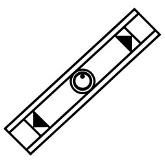 Precision Spirit Level Line Drawing Vector