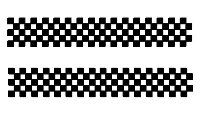 Racing flag vector icon on white background. Checkered flag. start and finish crossed flag. Racing flag.	