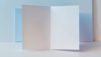 Realistic A4 Bifold Brochure Preview Scene Mockup 