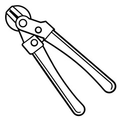 Rivet Gun Tool Outline Vector Design