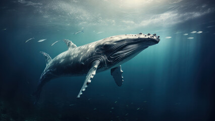 Fototapeta premium Whale animal mammal shark.