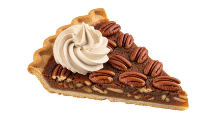 Isolated Pecan Pie Slice