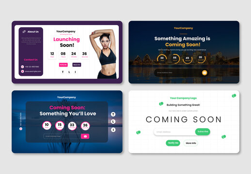 Coming Soon Page Layout