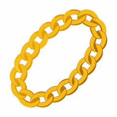 Obraz premium Minimal Gold Chain Vector