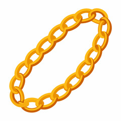 Obraz premium Minimal Gold Chain Vector