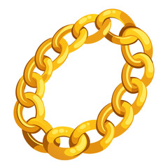 Obraz premium Minimal Gold Chain Vector