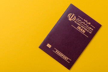 Iranian passport for travelling, flying and doing business. Iran document, id