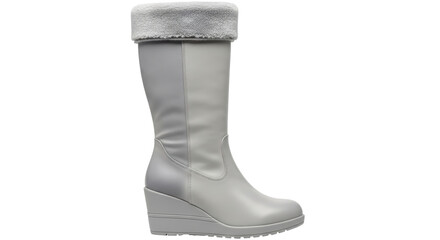 Isolated Gray Winter Boot