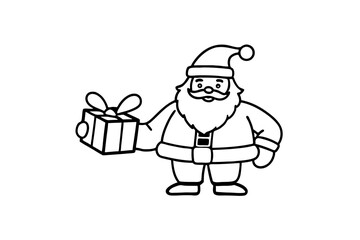 santa claus with gift
