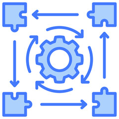 Alignment Blue Icon