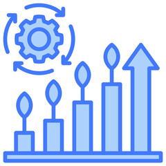 Sustainable Development Blue Icon