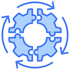 Integration Blue Icon