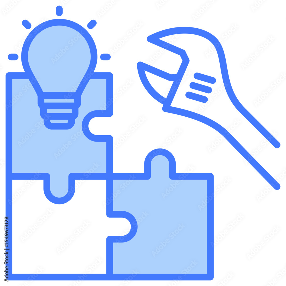 Poster Problem Solving Blue Icon