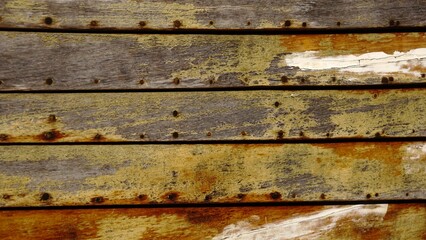 keel of weathered ship's wood as a background