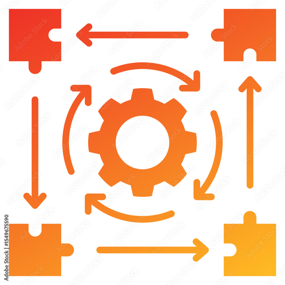 Poster alignment glyph gradient icon