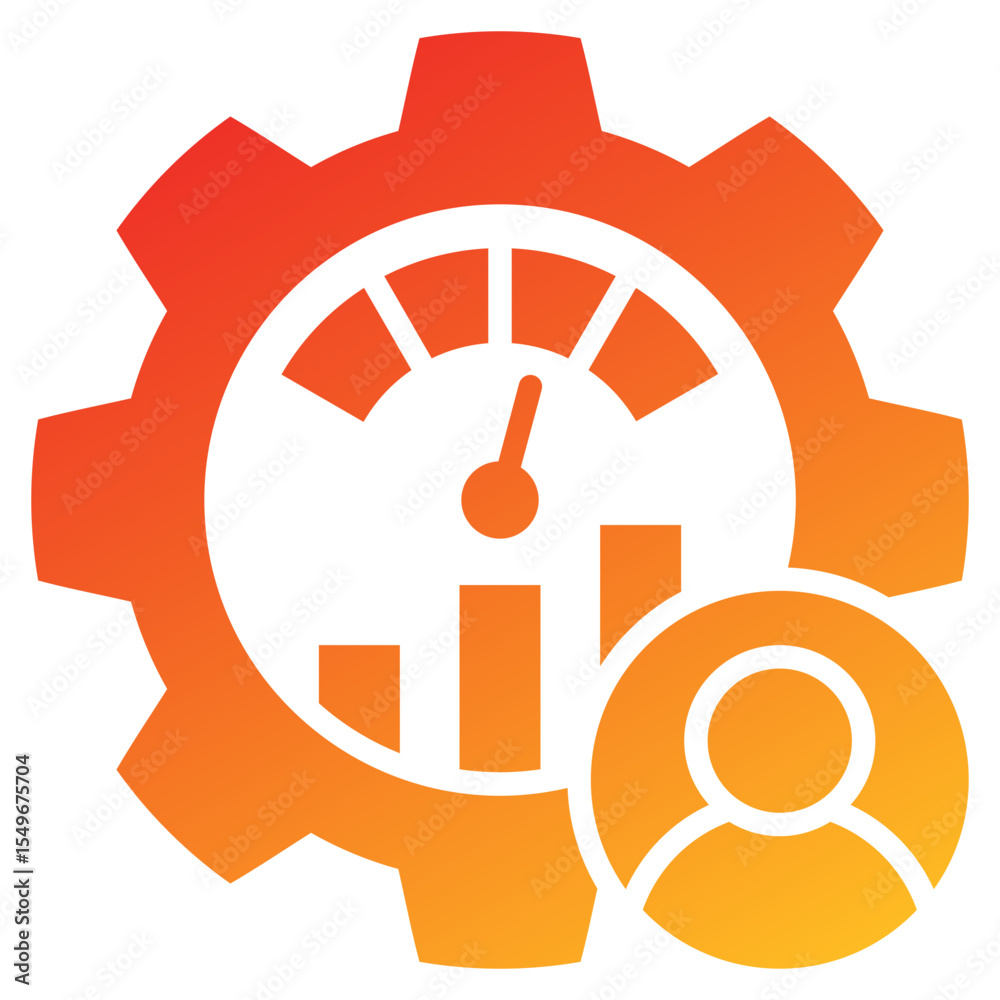 Poster Performance Management Glyph Gradient Icon