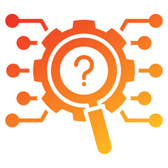 Root Cause Glyph Gradient Icon