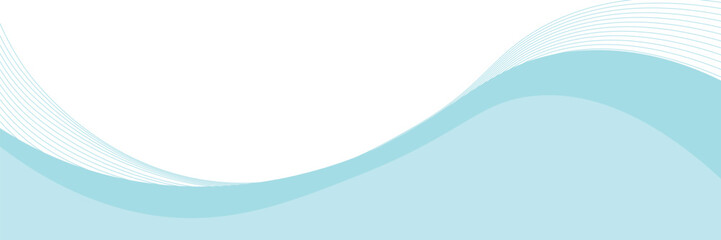 Abstract blue wave background, minimal wave design concept, vector illustration. for banner, banner.