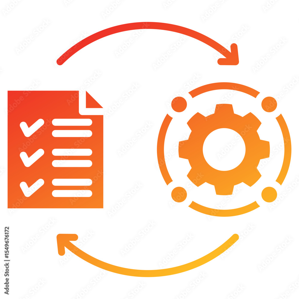 Aufkleber implementation glyph gradient icon