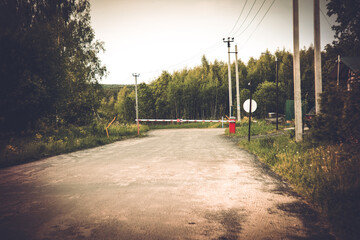 Roads in a holiday village in summer
