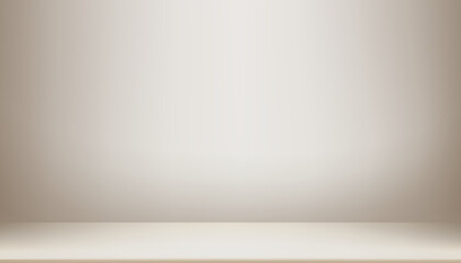 Naklejka na ściany i meble Background brown wall room studio with shadow on empty floor for product presentation.Vector minimalis soft reflect light,shadow,Autumn,Winter backdrop design for cosmetic,beauty,fashion showroom