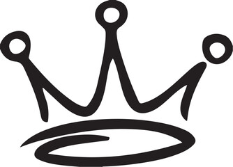 Hand-Drawn Crown Icon, Perfect for Royalty or Design Projects © Nadim Graphic Art