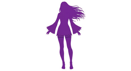 Isolated Girl Silhouette