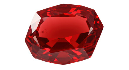 Isolated Red Gemstone