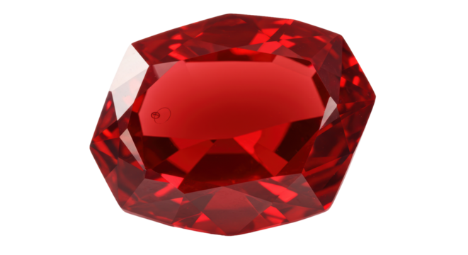 Isolated Red Gemstone