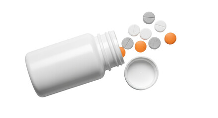 Isolated Pills and Bottle